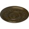 Ekena Millwork Marseille Ceiling Medallion (Fits Canopies up to 4 1/4"), Hand-Painted Brass, 16 1/8"OD x 5/8"P CM16MABRS - alternate 3
